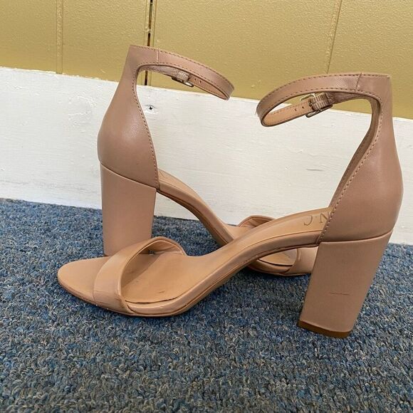 INC International concepts women 7 tan open toe strap 3.5” heel w/ankle buckle - Picture 2 of 10